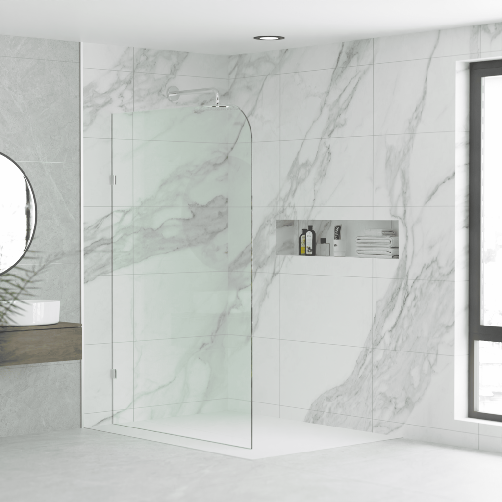 Radius Walk In Panel – Convex Glass – TIMELESS QUALITY, ENDLESS ELEGANCE