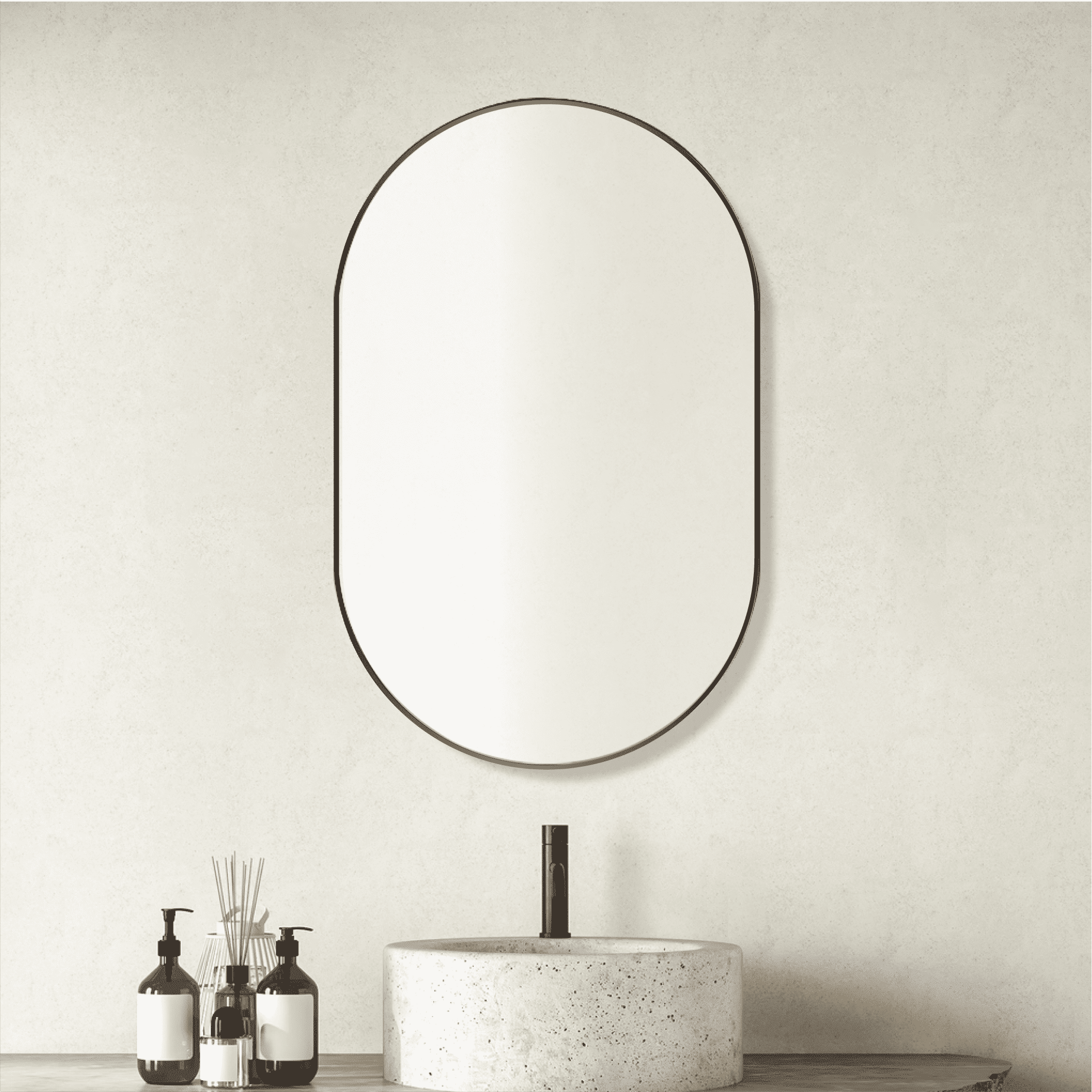 Oval Framed Mirror – Convex Glass – TIMELESS QUALITY, ENDLESS ELEGANCE